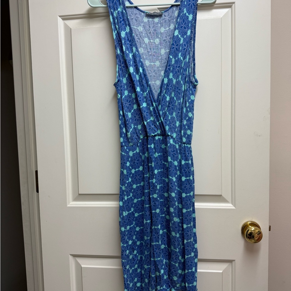 Brixon Ivy Blue Patterned Midi Dress